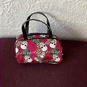 Small Chinese Laundry Handbag Skull/Rose/Leopard Print